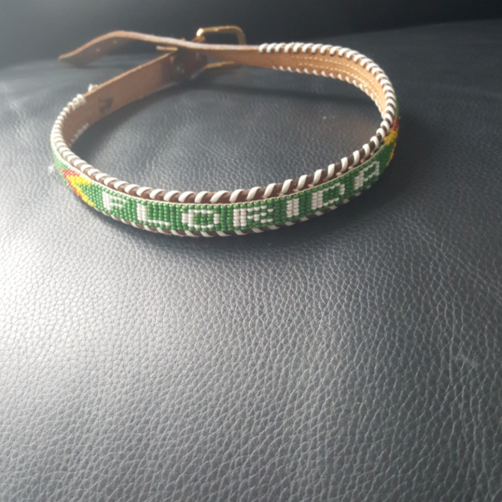 Florida. Vintage beaded belt.